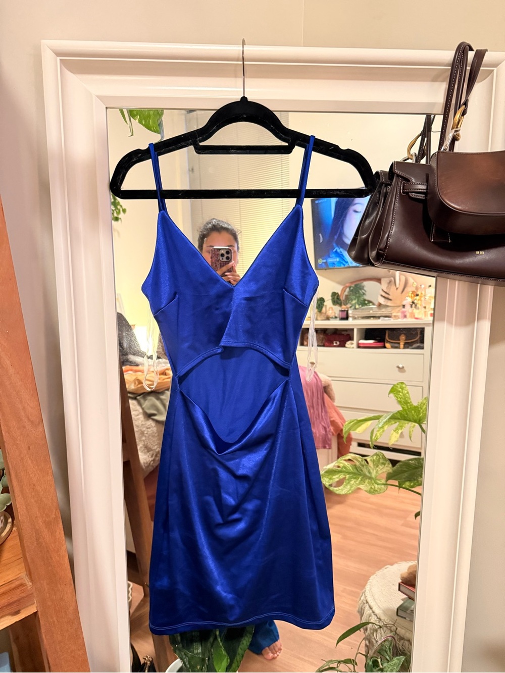 Windsor Royal Blue Spaghetti Strap Mini Dress